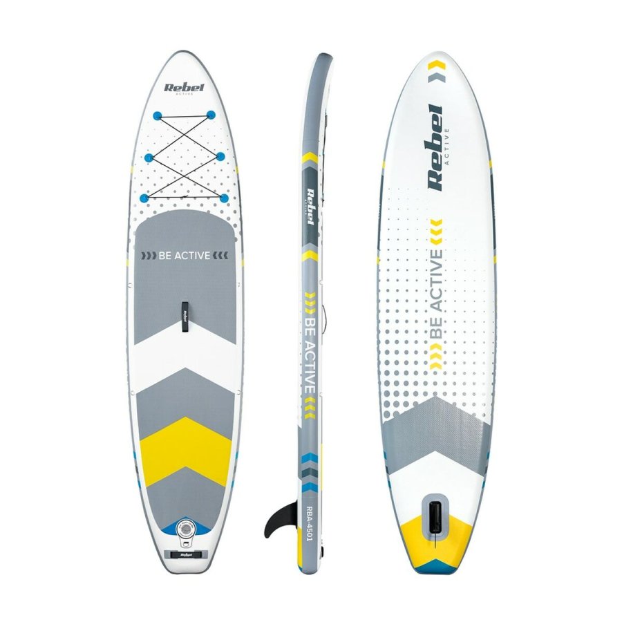 Oppustelige Paddle Surf Board med tilbehr Rebel RBA-4500-WH Hvid #1