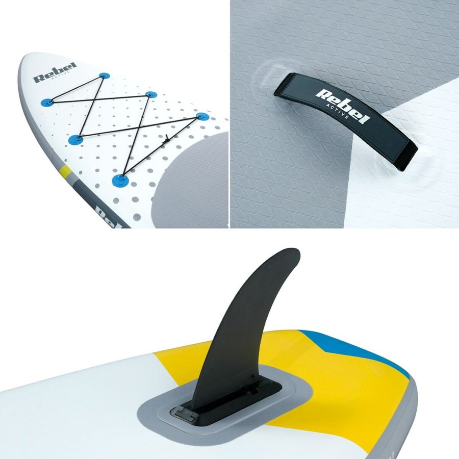 Oppustelige Paddle Surf Board med tilbehr Rebel RBA-4500-WH Hvid #6