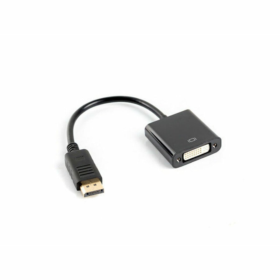 DisplayPort til DVI-mellemstik Lanberg AD-0007-BK Sort 10 cm #1
