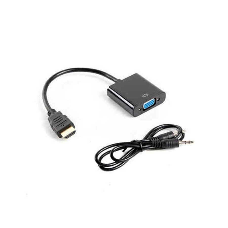 HDMI til VGA Lanberg AD-0017-BK Sort #1