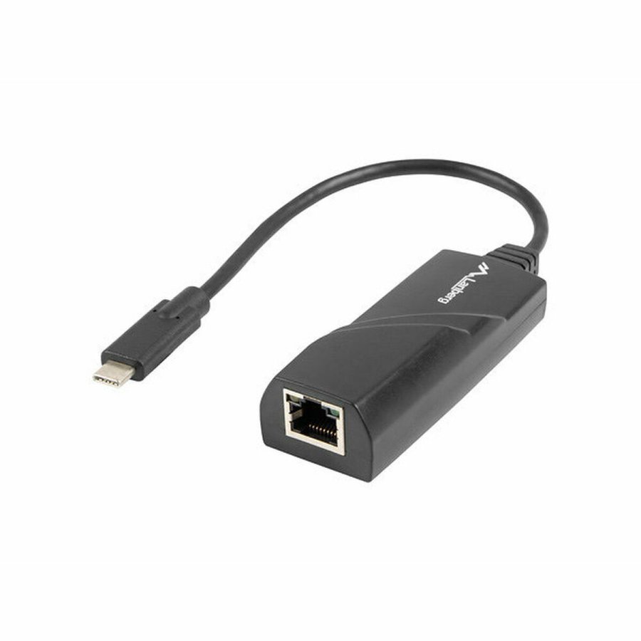 USB C til RJ45-netvrksadapter Lanberg NC-1000-02 Sort 0,15 m #1