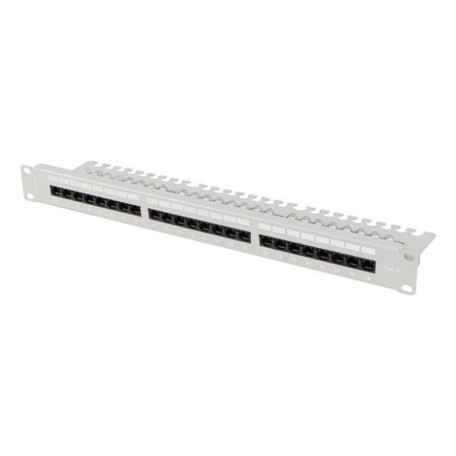 24-port UTP kategori 6 Patch Panel Lanberg PPU6-1124-S #1