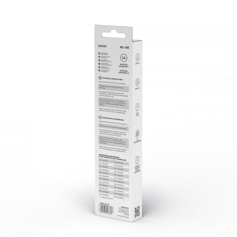 Universal fjernbetjening Savio RC-08 #2