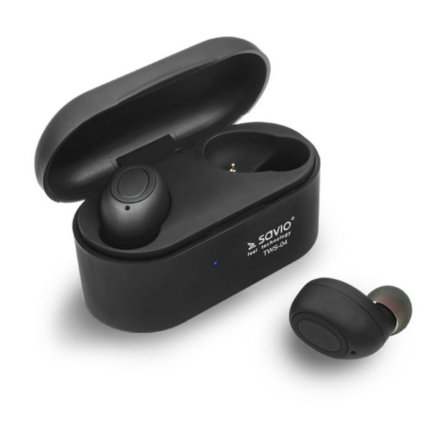 Bluetooth hovedtelefoner Savio TWS-04 Sort Grafit #1
