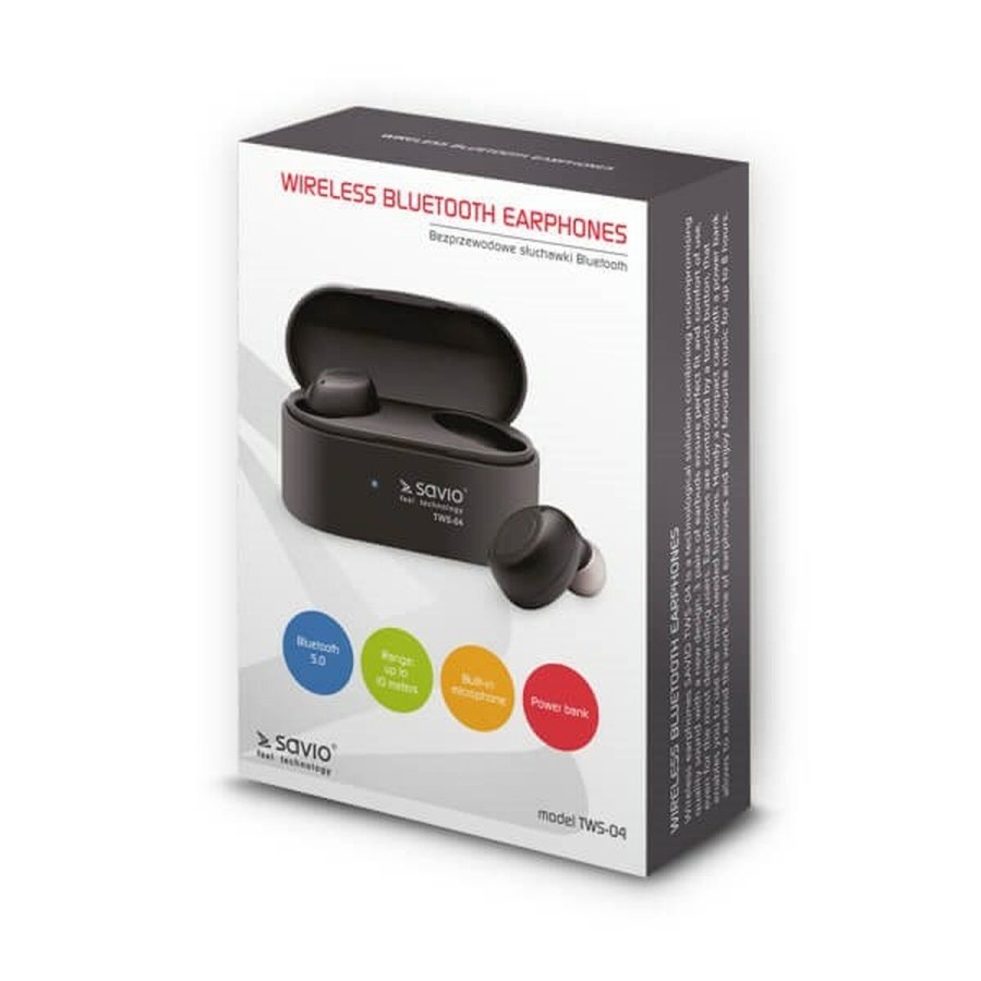Bluetooth hovedtelefoner Savio TWS-04 Sort Grafit #7