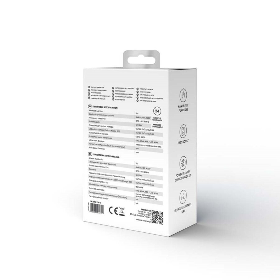 MP3 afspiller og FM-sender til biler Savio TR-11/B #11