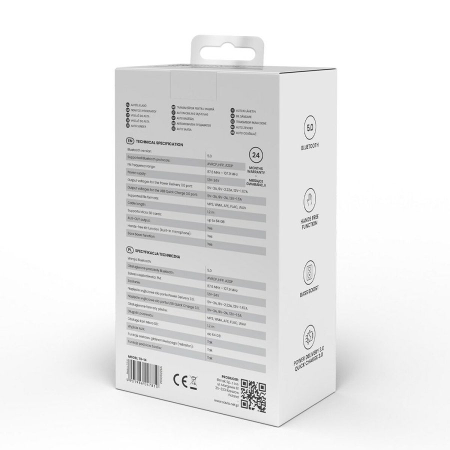 MP3 afspiller og FM-sender til biler Savio TR-14 #3