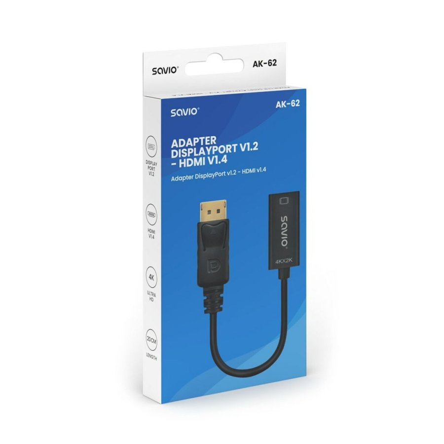 DisplayPort til HDMI-adapter Savio AK-62 20 cm #4
