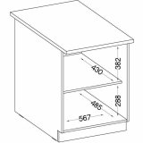 Supplerende mbler Sonoma Hrast 60 x 51,6 x 85 cm #5