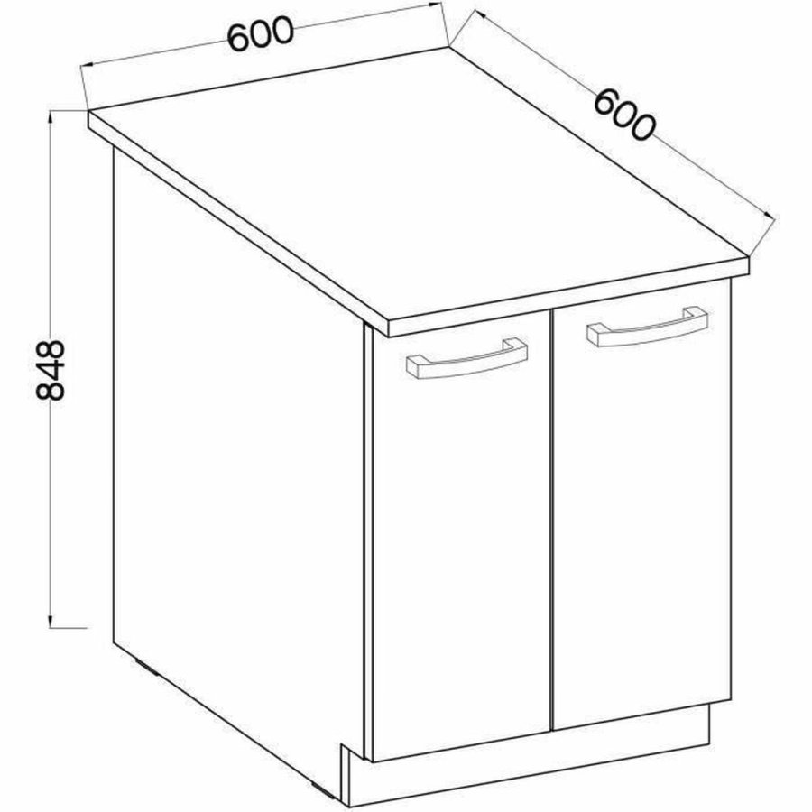 Supplerende mbler Sonoma Hrast 60 x 51,6 x 85 cm #6