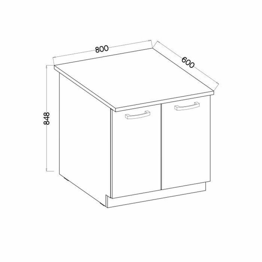 Supplerende mbler PVC Hrast Plastik 80 x 52 x 82 cm #2