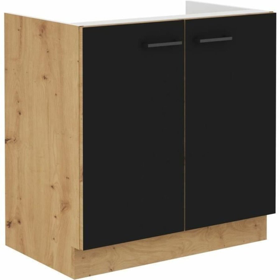 Sink enhed skab Sort noir Mat bagp 80 cm #1