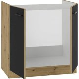 Sink enhed skab Sort noir Mat bagp 80 cm #4