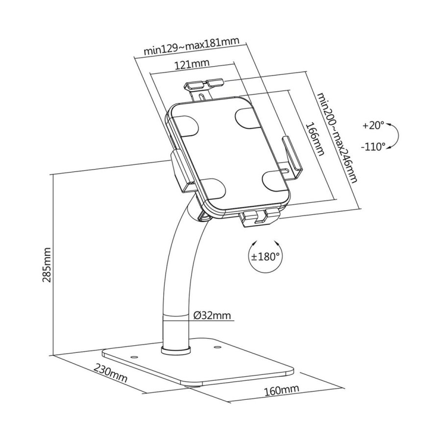Tablet-holder MacLean MC-468W Hvid #3