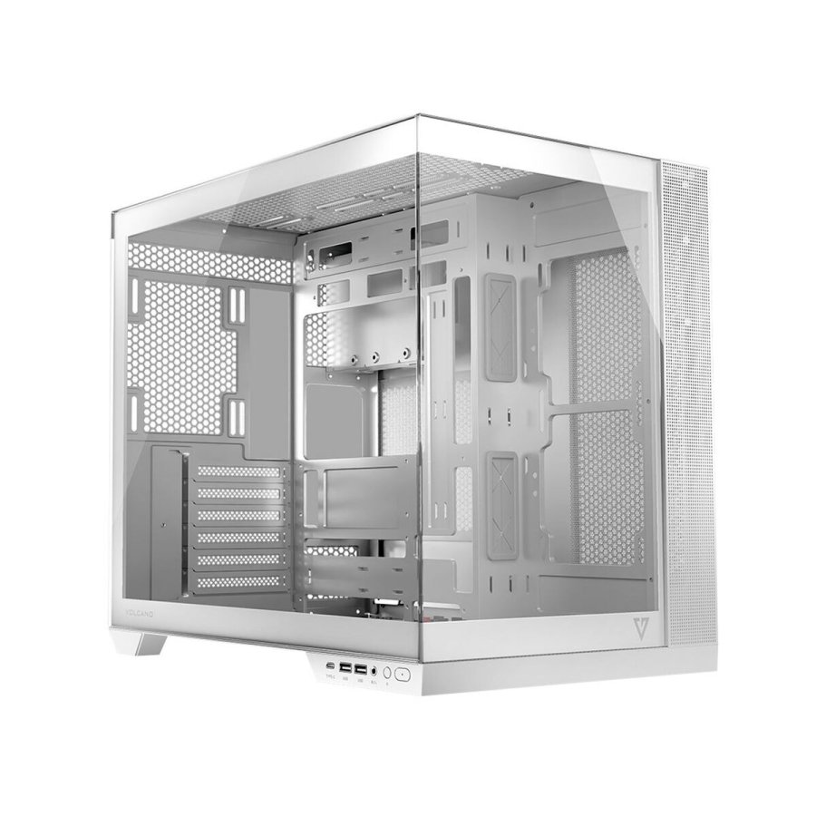 ATX Semi-t�rn kasse Modecom Volcano Panorama Midi biaa Hvid #5