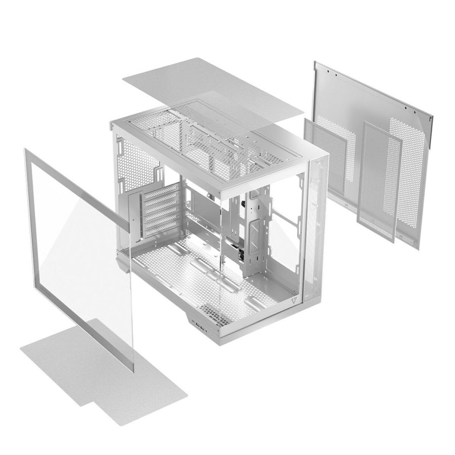ATX Semi-t�rn kasse Modecom Volcano Panorama Midi biaa Hvid #6