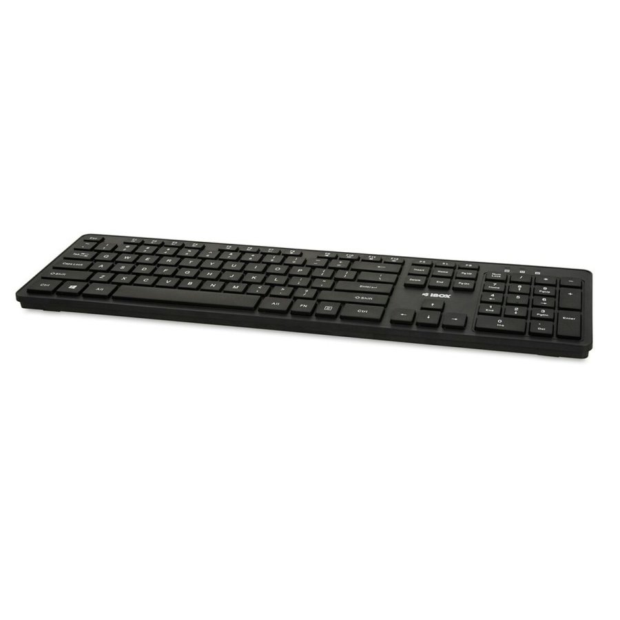 Tastatur og mus Ibox IKM5010W Sort Qwerty US #1