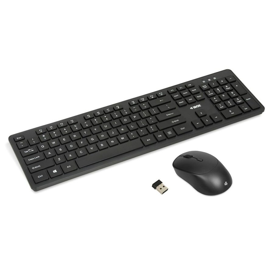 Tastatur og mus Ibox IKM5010W Sort Qwerty US #7