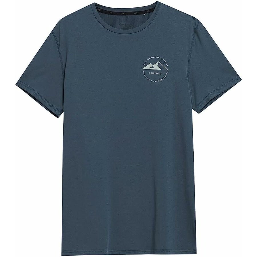 Kortrmet T-shirt til Mnd 4F Fnk M210 Mrkebl #7