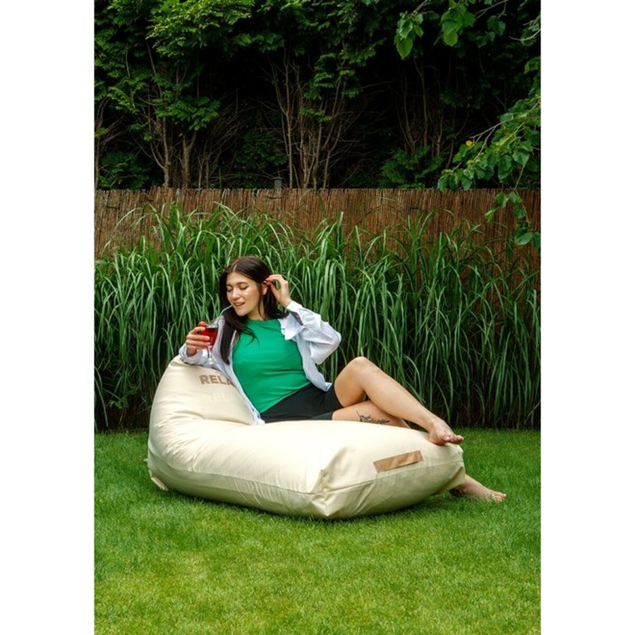 Puf GO GIFT Beige Oxford tejido antidesgarros #13