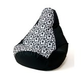 Puf GO GIFT Hvid Sort 105 x 80 cm Pre #1