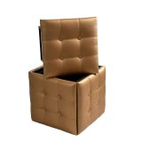 Taburet st GO GIFT Transformer Camel Lder Stl 50 x 50 x 50 cm Puf 5 i 1 5 enheder #1