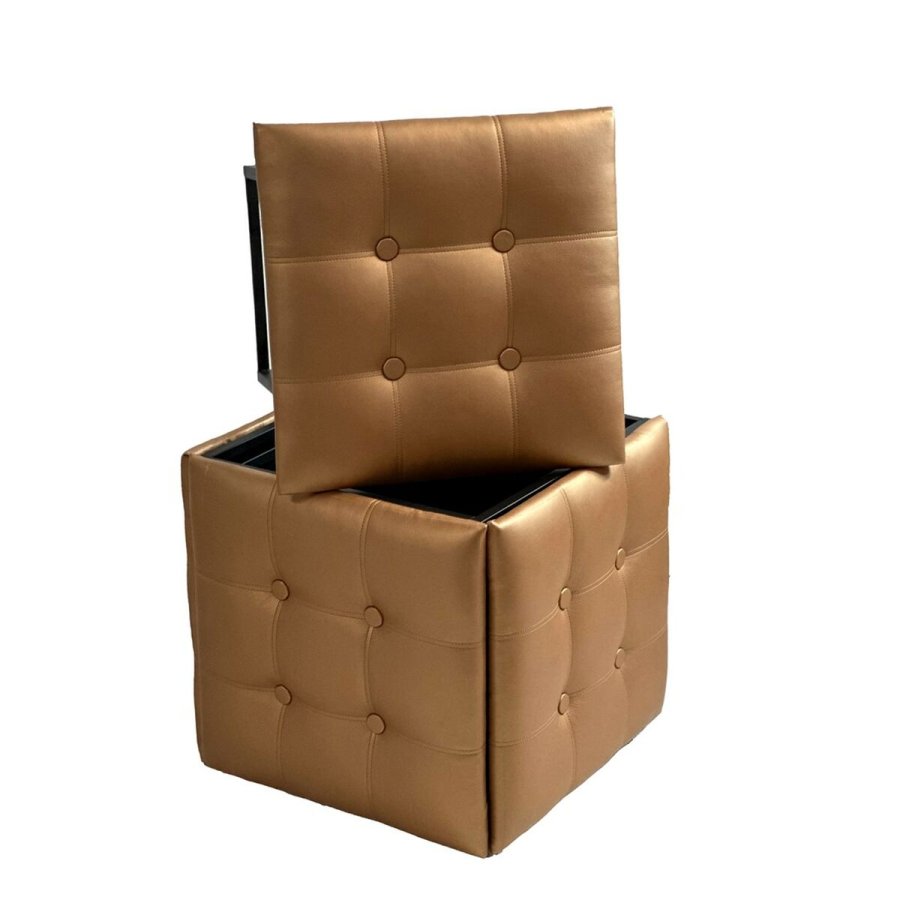 Taburet st GO GIFT Transformer Camel Lder Stl 50 x 50 x 50 cm Puf 5 i 1 5 enheder #1