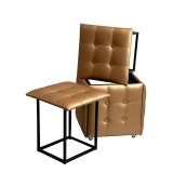 Taburet st GO GIFT Transformer Camel Lder Stl 50 x 50 x 50 cm Puf 5 i 1 5 enheder #21