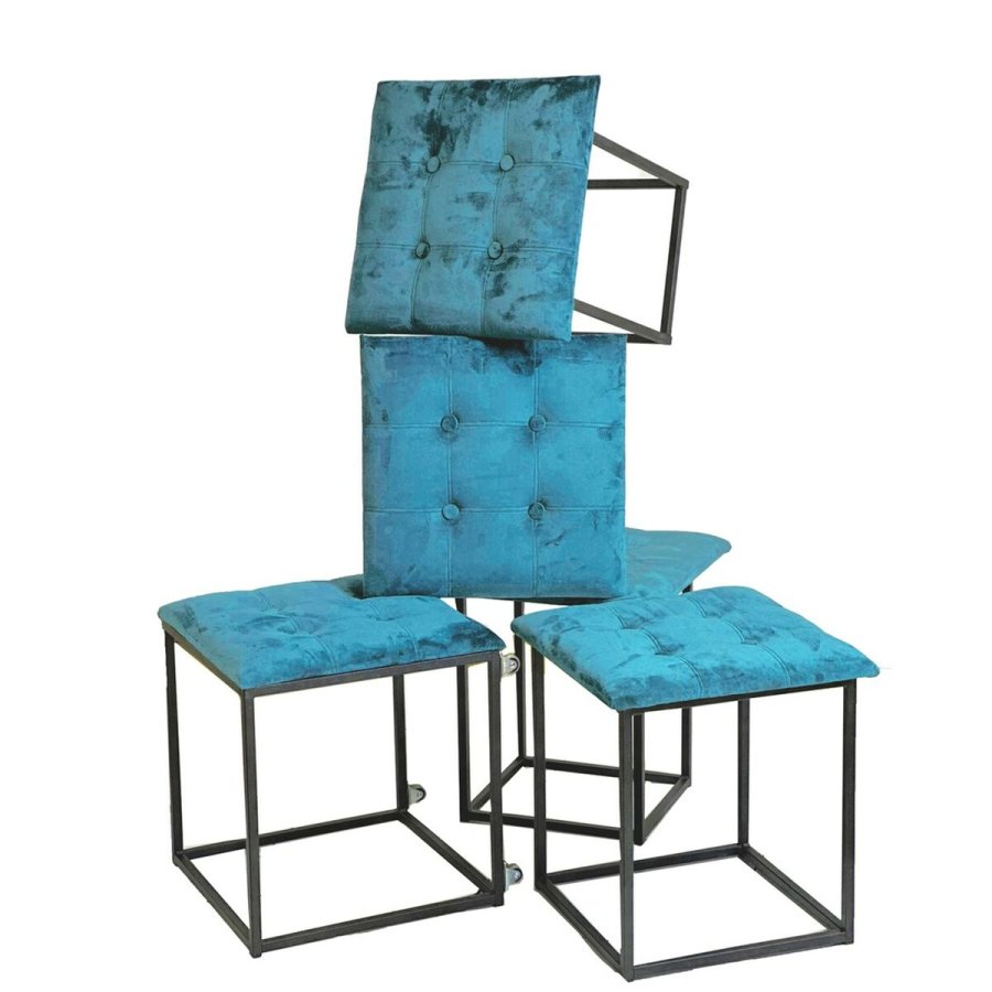 Taburet st GO GIFT Transformer Bl Fljl Stl 50 x 50 x 50 cm Puf 5 i 1 5 enheder #13