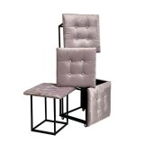 Taburet st GO GIFT Transformer Pink Fljl Stl 50 x 50 x 50 cm Puf 5 i 1 5 enheder #21