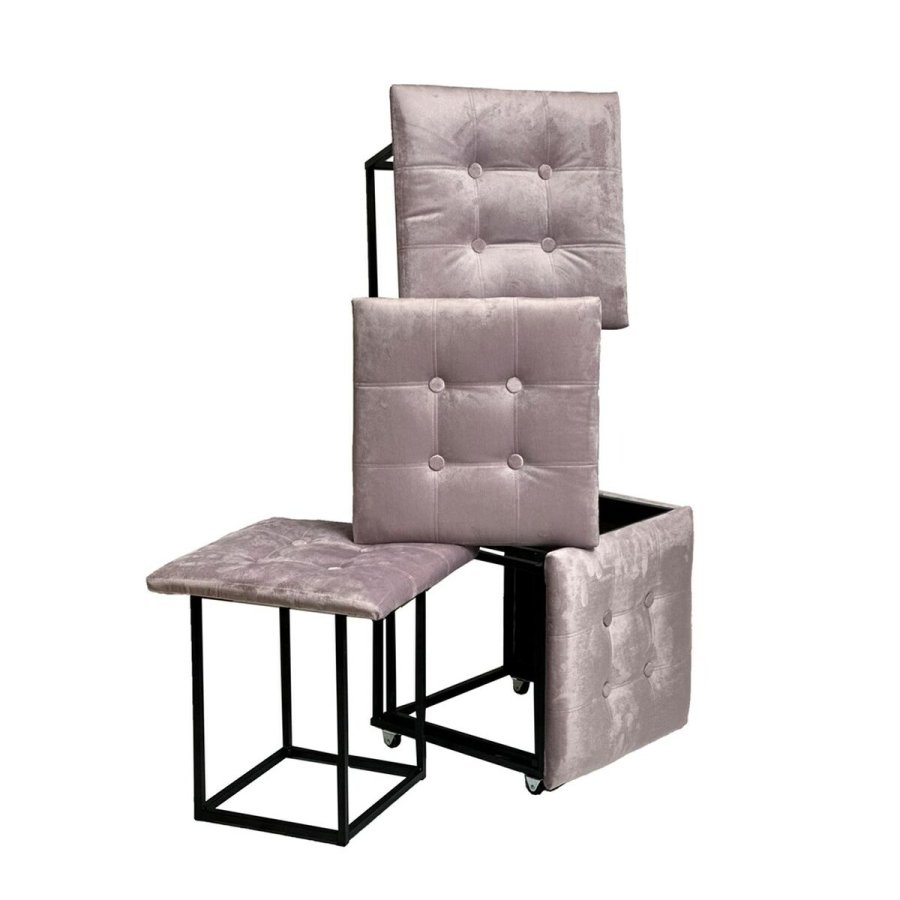 Taburet st GO GIFT Transformer Pink Fljl Stl 50 x 50 x 50 cm Puf 5 i 1 5 enheder #21