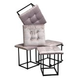 Taburet st GO GIFT Transformer Pink Fljl Stl 50 x 50 x 50 cm Puf 5 i 1 5 enheder #25