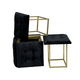 Taburet st GO GIFT Transformer Sort Fljl Stl 50 x 50 x 50 cm Puf 5 i 1 5 enheder #13