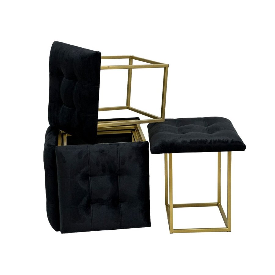Taburet st GO GIFT Transformer Sort Fljl Stl 50 x 50 x 50 cm Puf 5 i 1 5 enheder #13