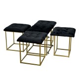 Taburet st GO GIFT Transformer Sort Fljl Stl 50 x 50 x 50 cm Puf 5 i 1 5 enheder #21