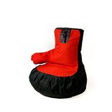 Puf GO GIFT Sort Rd Oxford Boksehandsker 130 x 90 cm #17