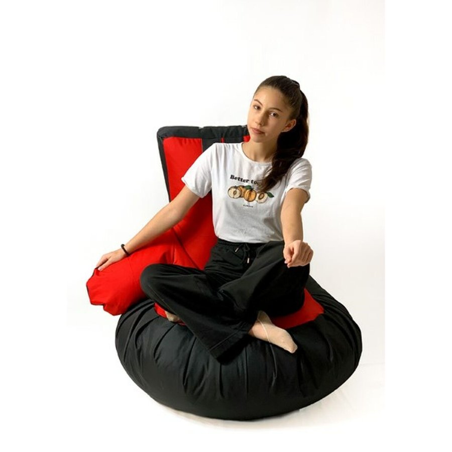 Puf GO GIFT Sort Rd Oxford Boksehandsker 130 x 90 cm #21