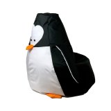 Puf GO GIFT Hvid Sort Oxford Pingvin 105 x 80 cm #1