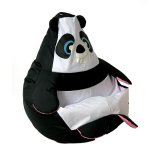 Puf GO GIFT Hvid Sort Oxford 105 x 80 cm #5