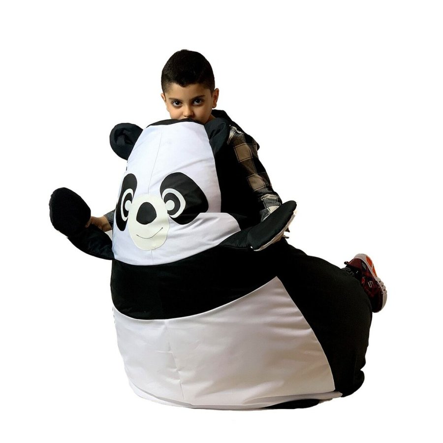 Puf GO GIFT Hvid Sort Oxford 105 x 80 cm #9