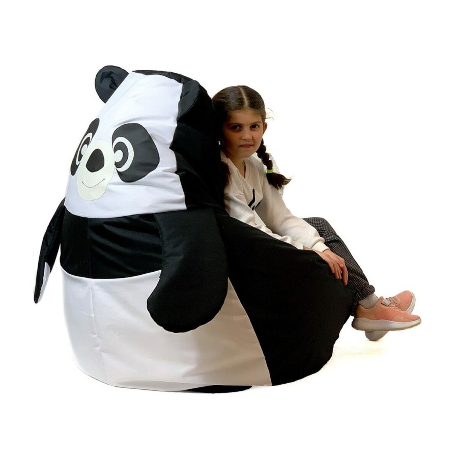 Puf GO GIFT Hvid Sort Oxford 105 x 80 cm #13