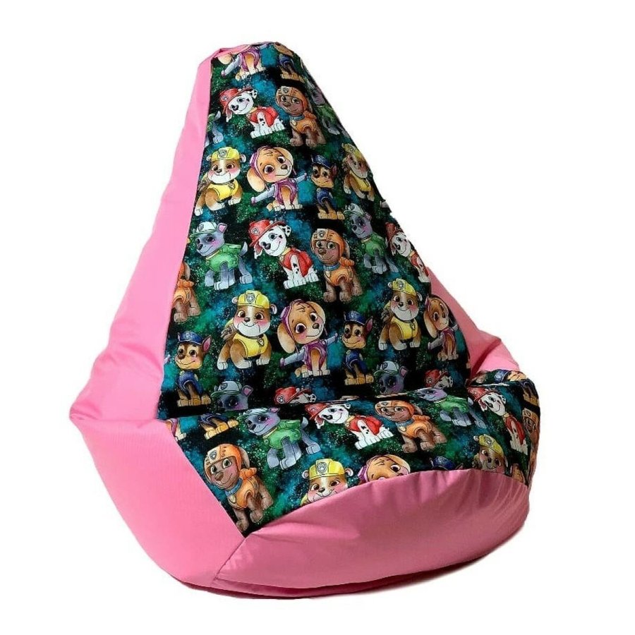 Puf GO GIFT Pink Oxford tejido antidesgarros Paw Patrol 140 x 100 cm #1