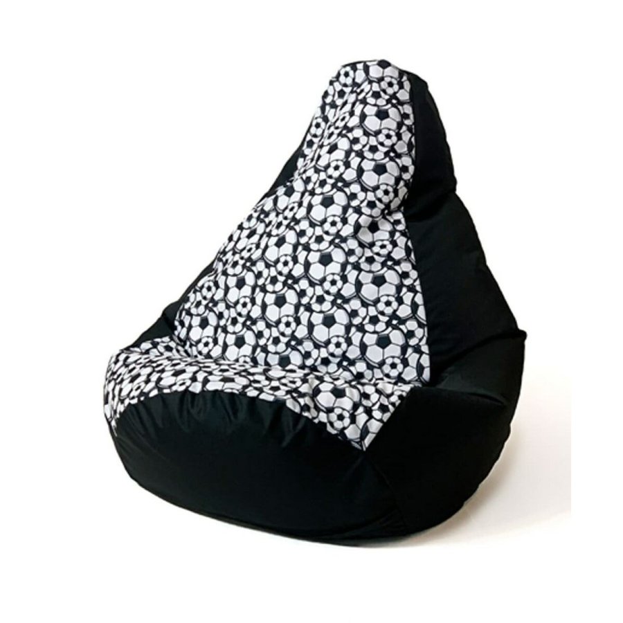 Puf GO GIFT Hvid Sort 130 x 90 cm Pre #1