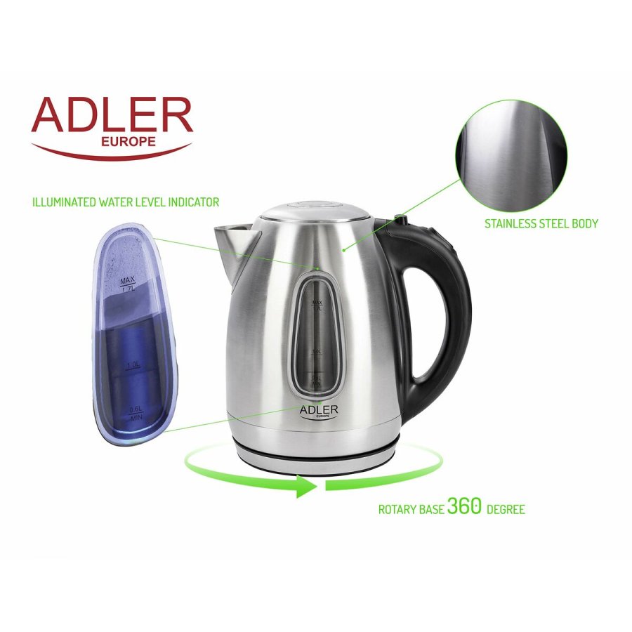 Kedel Adler AD 1223 Sort Rustfrit stl 2000 W 1,7 L #17