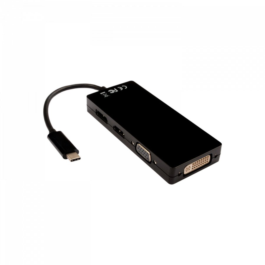 USB Hub V7 V7UC-DPHDVGADVI-BLK Sort #2