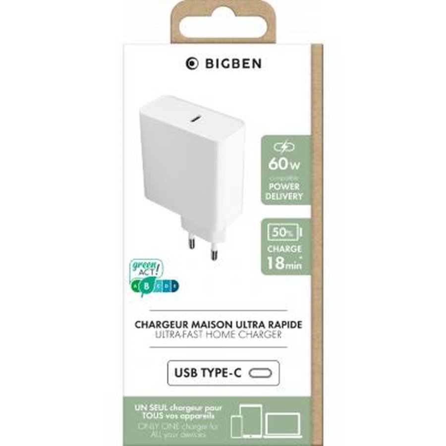 Vgoplader Big Ben Interactive BASECS60WCPDW Hvid 60 W (1 enheder) #1