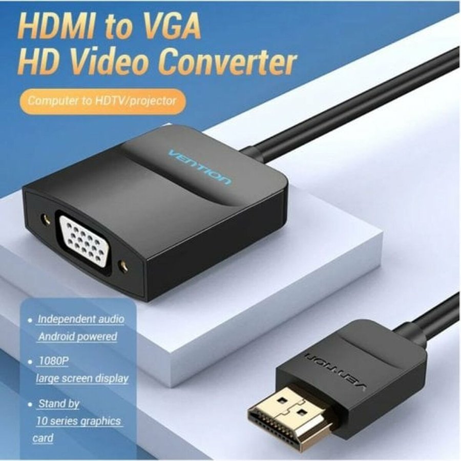 HDMI til VGA Vention 42154 Sort 15 cm #5