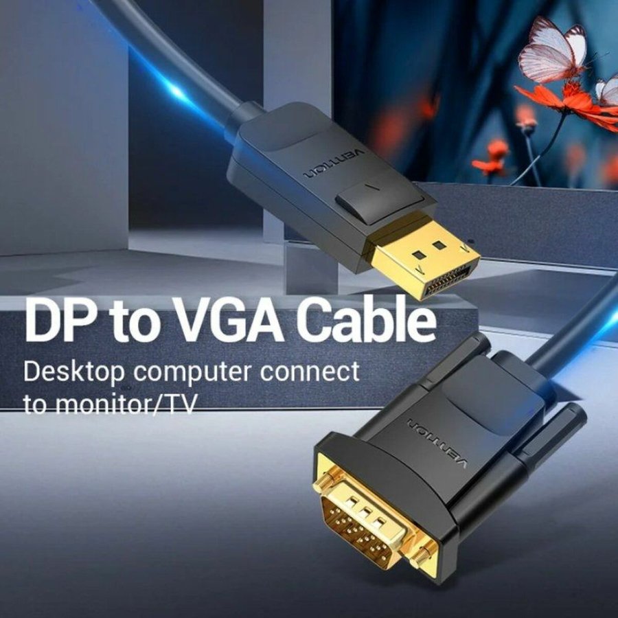 DisplayPort til VGA-adapter Vention HBLBG Sort 1,5 m #2