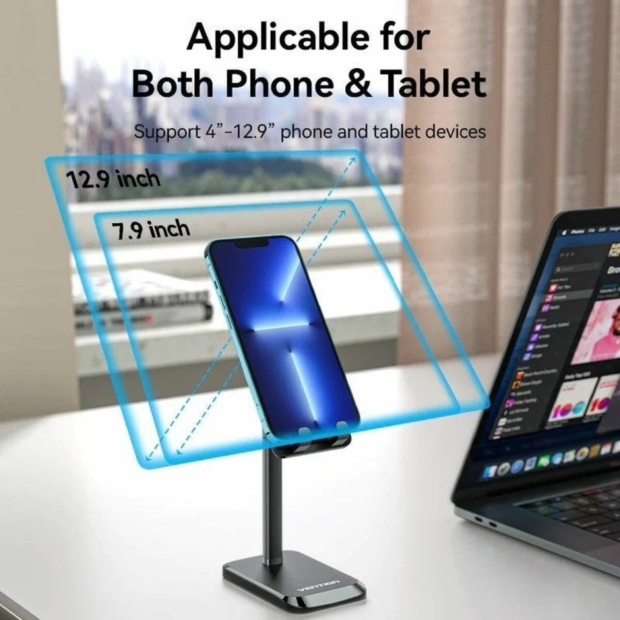Mobil- eller tabletsttte Vention KCQB0 Sort #3