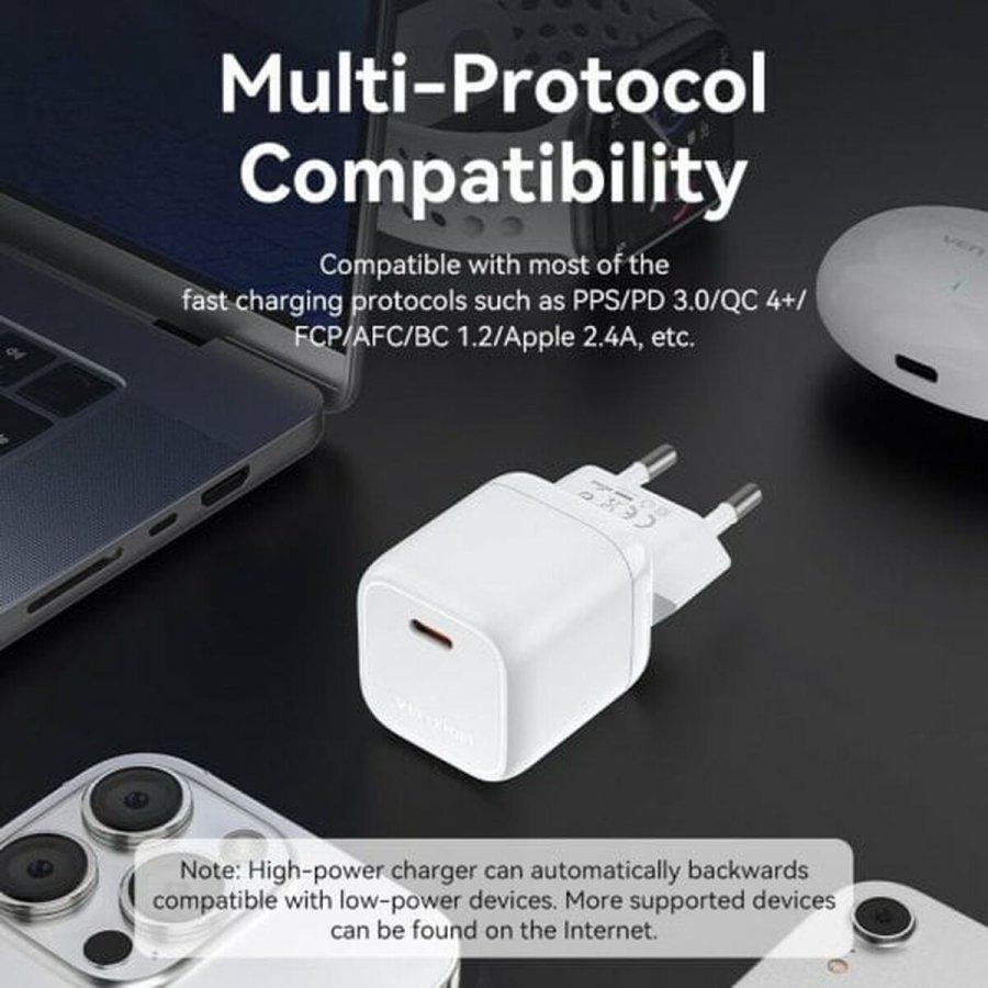Vgoplader Vention FAKW0-EU 30 W USB-C Gul #7